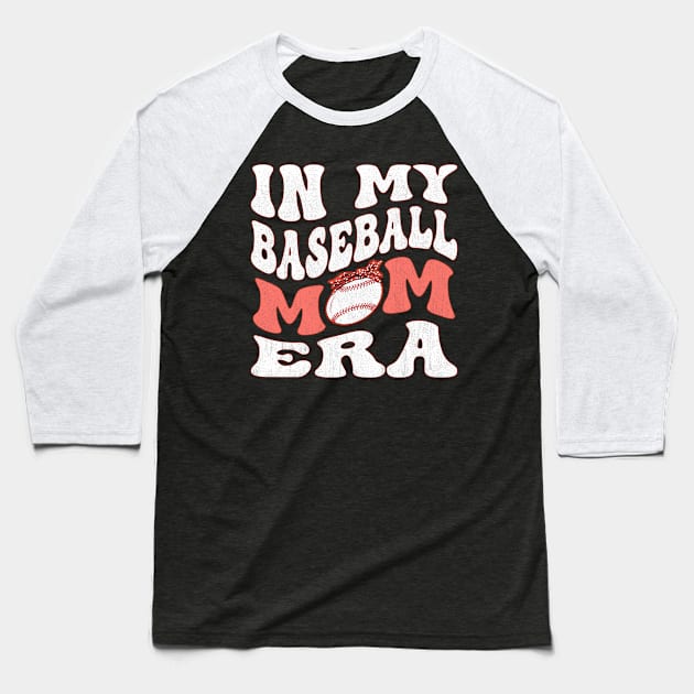 In My Baseball Mom Era Groovy Baseball lover Baseball T-Shirt by Vcormier